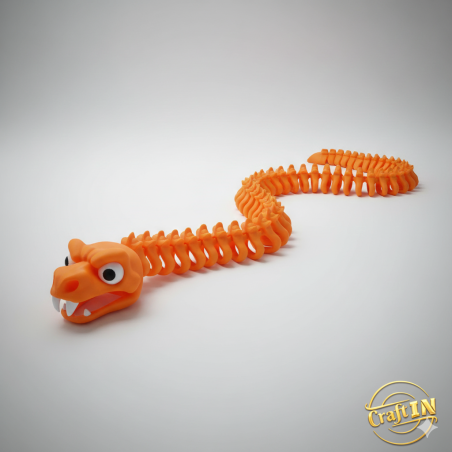 3D printed articulatory snake – 1 meter, PLA plastic
