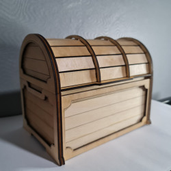 Koka dārgumu lāde ar pusapaļu vāku – dāvanu kaste / diy dizaina elements