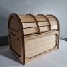 Wooden treasure chest with semicircular lid – gift box / DIY design element
