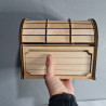 Koka dārgumu lāde ar pusapaļu vāku – dāvanu kaste / diy dizaina elements