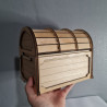 Koka dārgumu lāde ar pusapaļu vāku – dāvanu kaste / diy dizaina elements