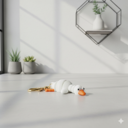 3D printed goose keychain | Durable PLA | Original gift for CraftIN