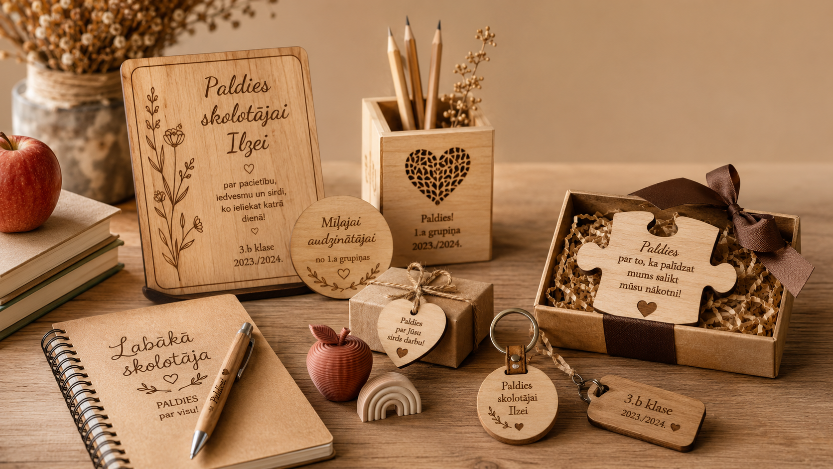 Personalizētas dāvanas skolotājiem un audzinātājām