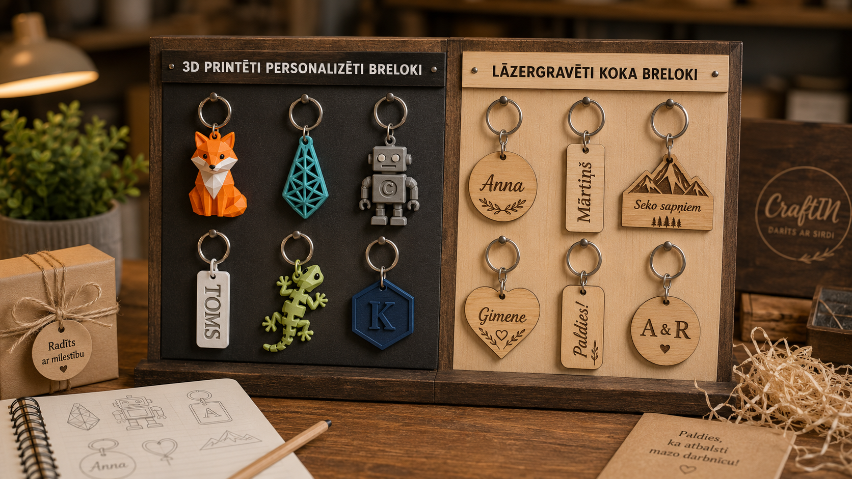 Atslēgu piekariņi ar personalizāciju – maza dāvana ar lielu nozīmi